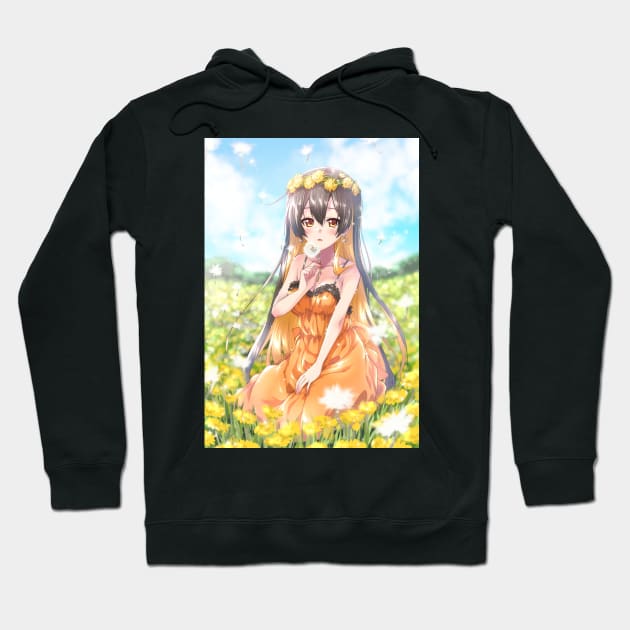 Monerochan with Dandelions Hoodie by Monero Art Fund